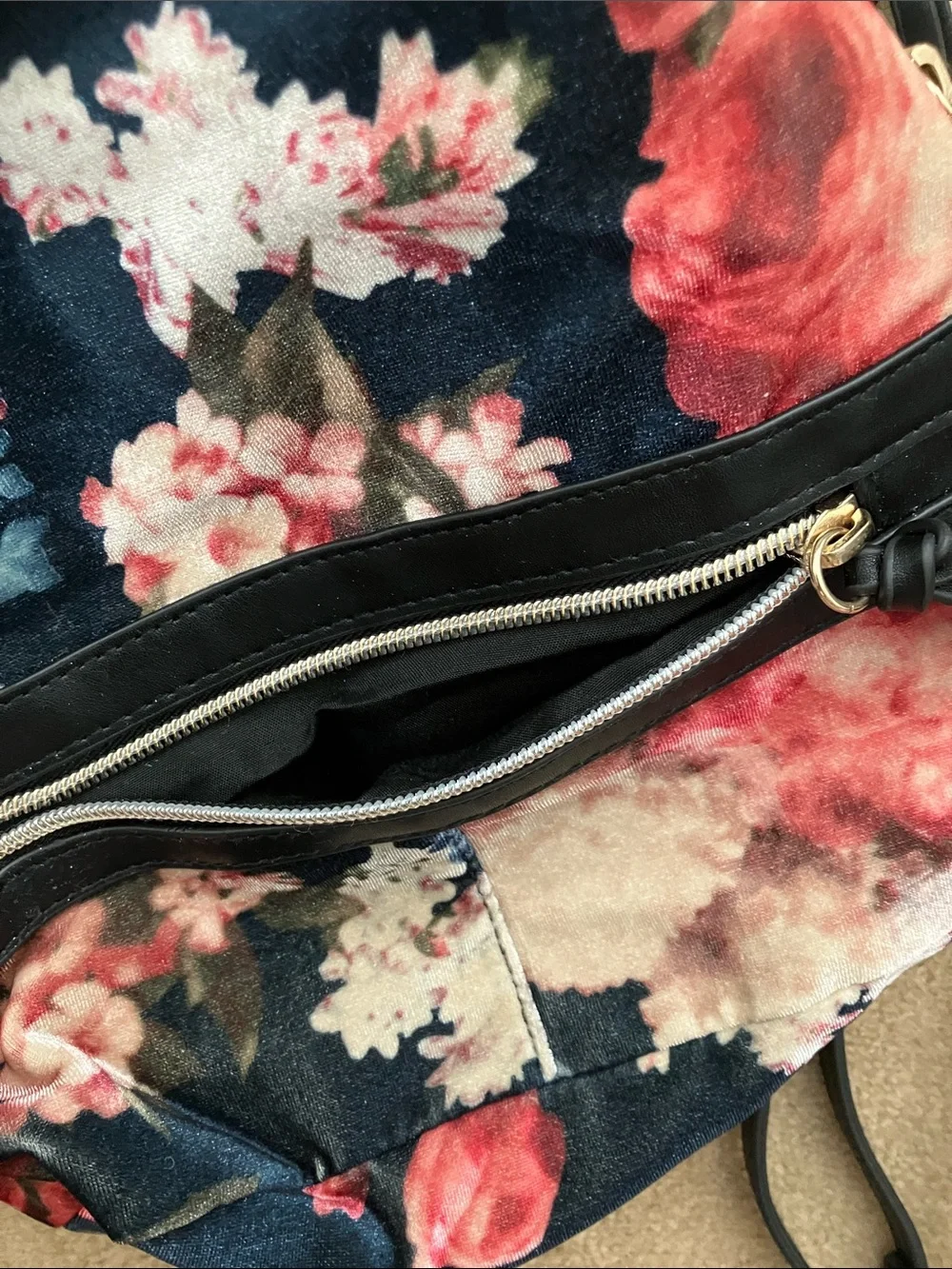 Floral print mini backpack